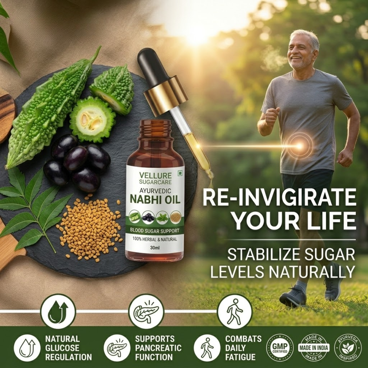 Vellure SugarCare Ayurvedic Nabhi Oil