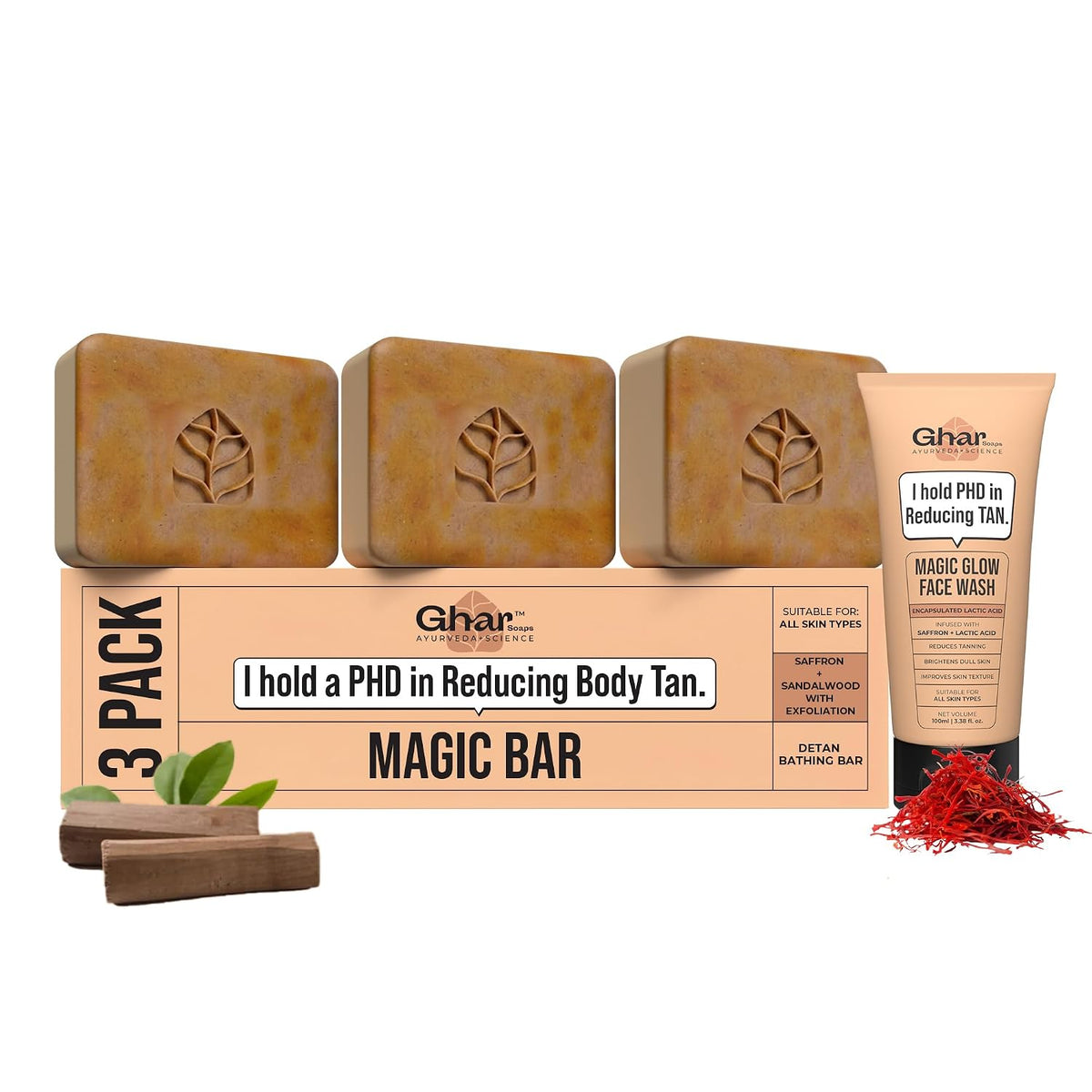 Magic Soap 3 Pack + Magic Face Wash 100ml