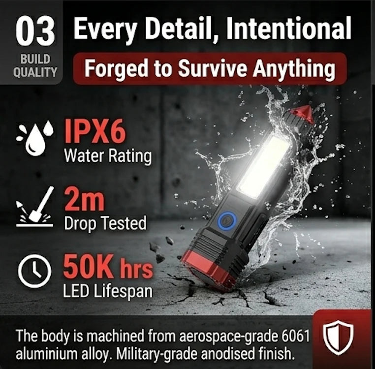 GHS Rechargeable Torch Flashlight