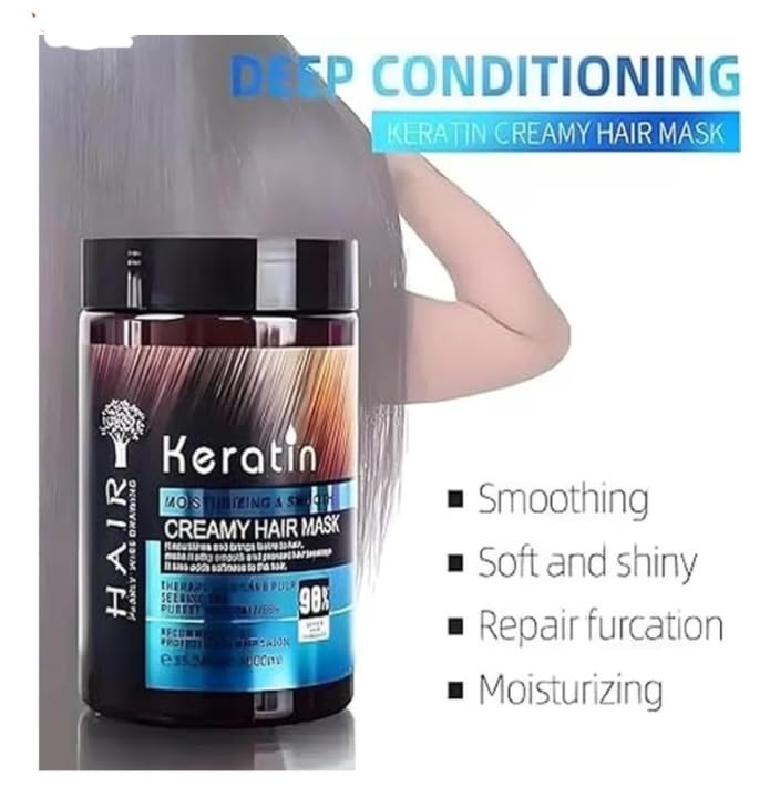 Natural Smoothing Nourishing Keratin Repair Hair Mask For Hair Treatment 100ML (Pack of 2)