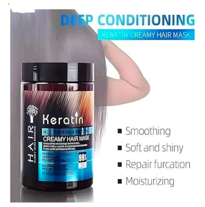 Natural Smoothing Nourishing Keratin Repair Hair Mask For Hair Treatment 100ML (Pack of 2)