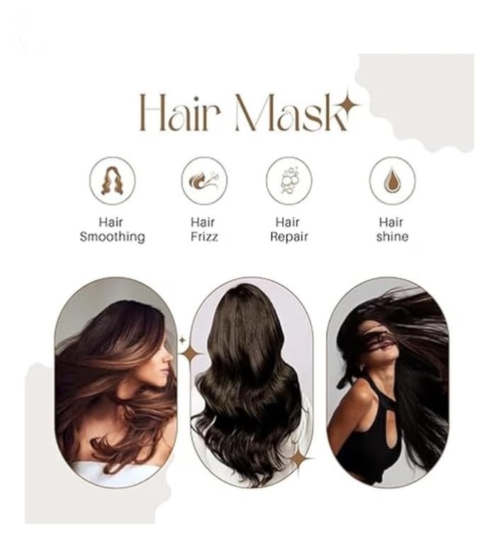 Natural Smoothing Nourishing Keratin Repair Hair Mask For Hair Treatment 100ML (Pack of 2)